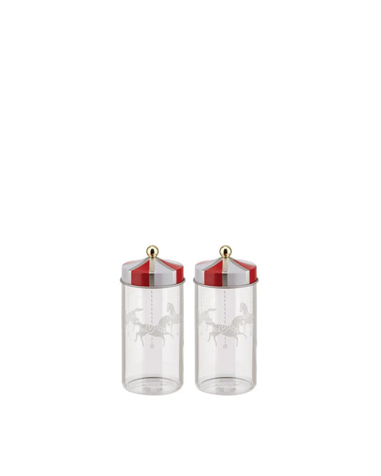 Alessi — Circus MW68S2 | Set spezie in vetro serigrafato Wanders — design italiano Alessi