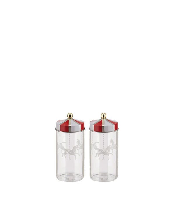 Alessi — Circus MW68S2 | Set spezie in vetro serigrafato Wanders — Alessi