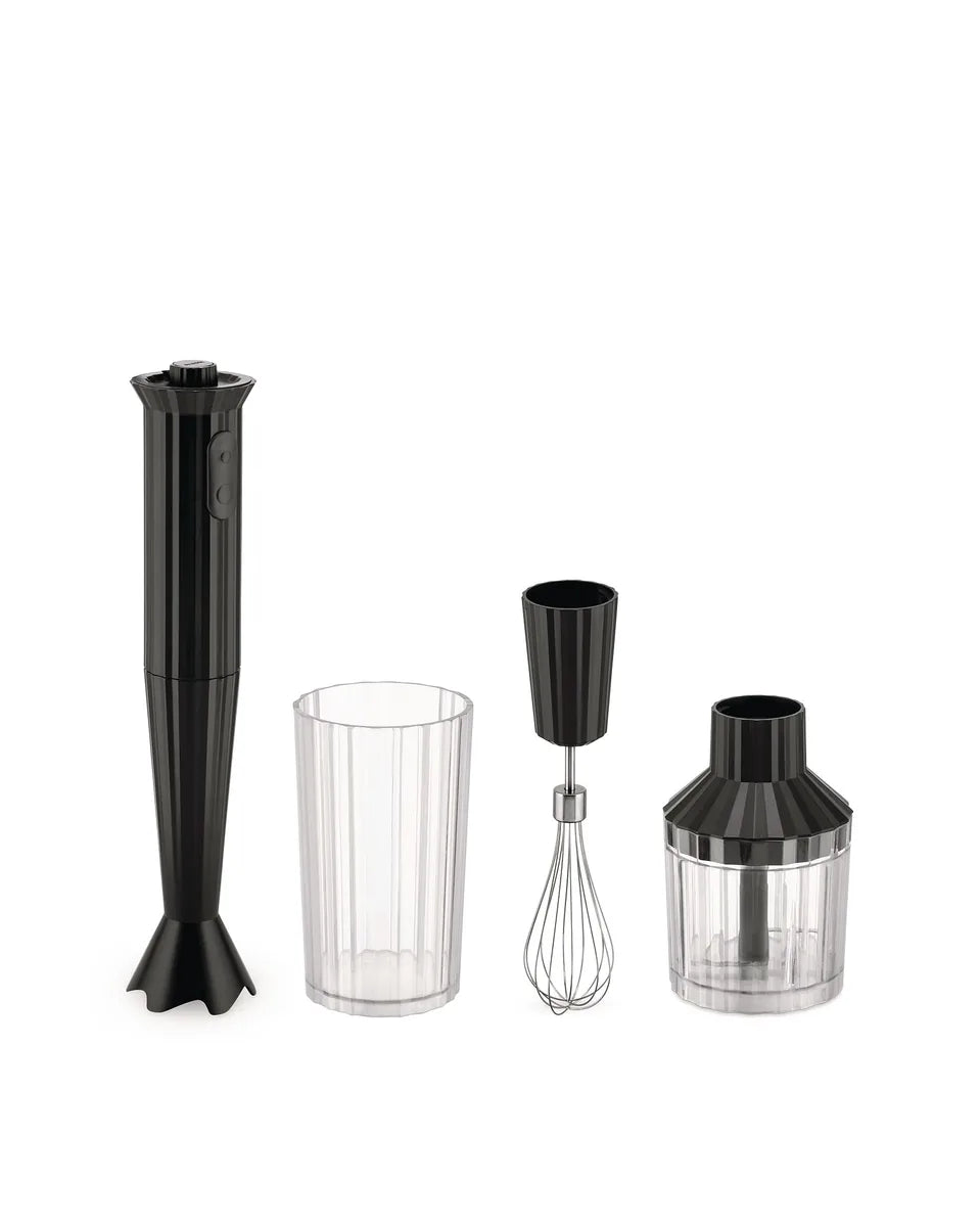 Alessi — Plissé MDL10S MDL10S B | Frullatore a immersione nero De Lucc — design italiano Alessi