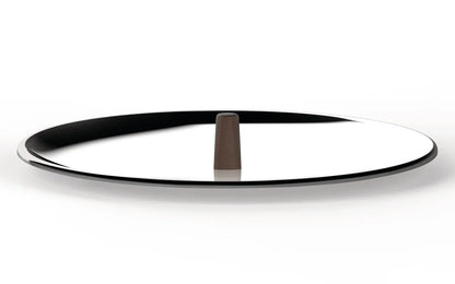 Alessi — Edo PU200/28 | Coperchio 28 cm acciaio e pomolo marrone — design italiano Alessi