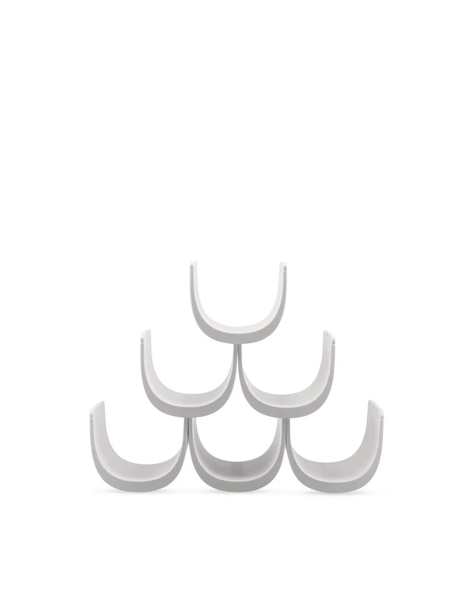 Alessi — Noè GIA13 W | Portabottiglie modulare in resina bianca — design italiano Alessi
