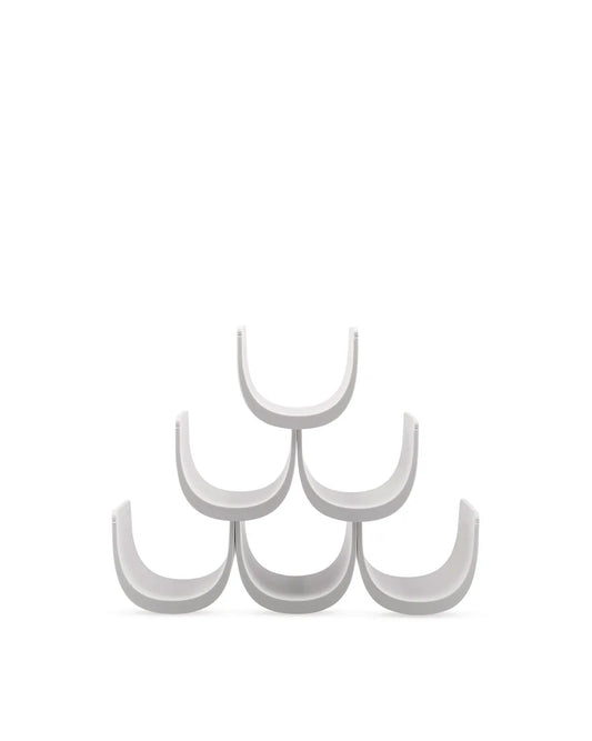 Alessi — Noè GIA13 W | Portabottiglie modulare in resina bianca — design italiano Alessi