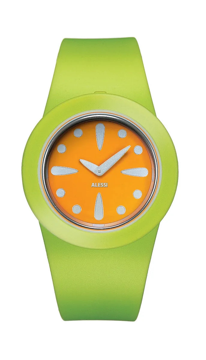 Alessi — Calumet AL1000 | Orologio da polso in poliuretano lime — design italiano Alessi