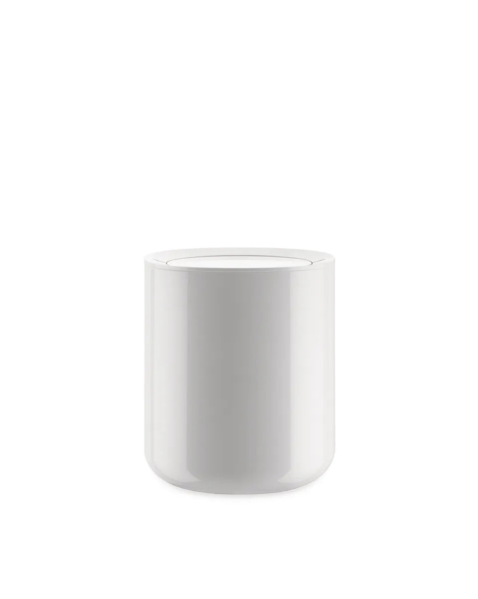 Alessi — Birillo PL10 W | Cestino da bagno in PMMA bianco — design italiano Alessi