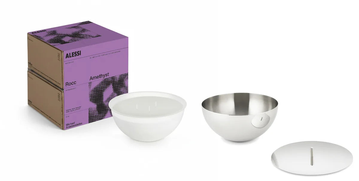 Alessi — Rocc MA05S4S | Candela Amethyst in acciaio inox — design italiano Alessi