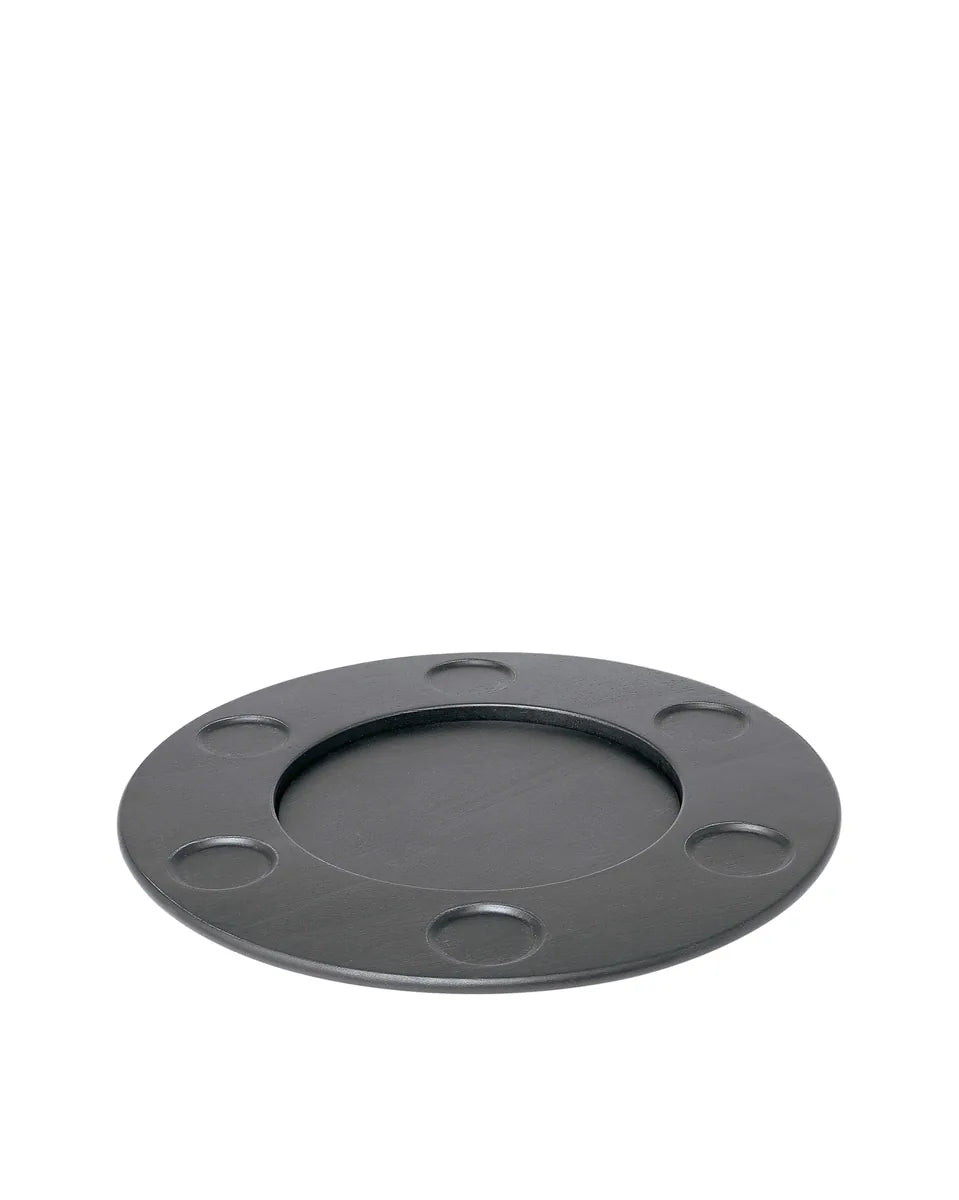 Alessi — Mami SG61 B | Vassoio girevole per fonduta in legno — design italiano Alessi