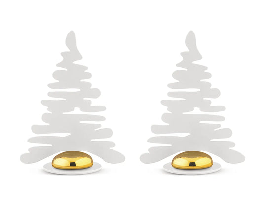 Alessi — Barkplace Tree BM16S2 W | Segnaposto in acciaio smaltato bian — design italiano Alessi