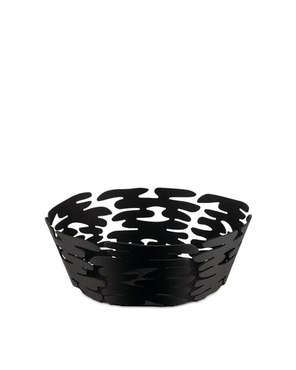 Alessi — Barket BM10/18 B | Cestino rotondo in acciaio verniciato nero — design italiano Alessi