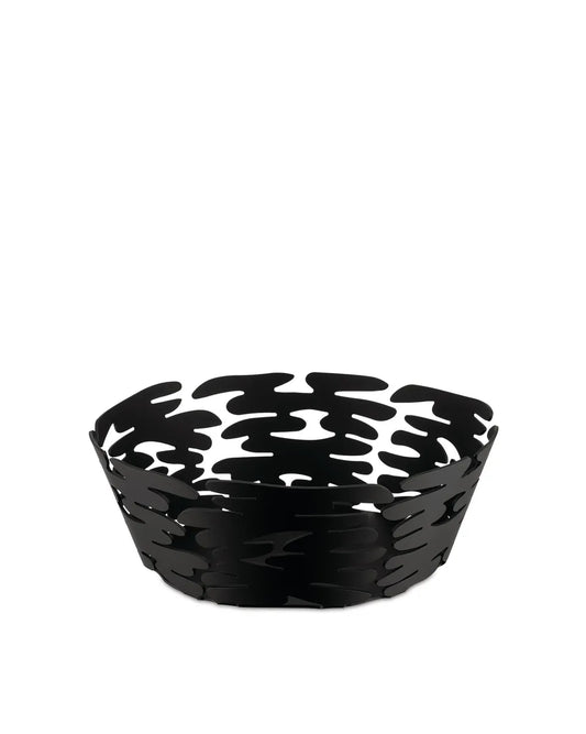 Alessi — Barket BM10/18 B | Cestino rotondo in acciaio verniciato nero — design italiano Alessi