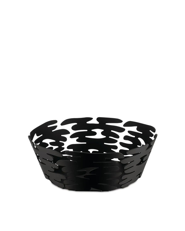 Alessi — Barket BM10/18 B | Cestino rotondo in acciaio verniciato nero — Alessi