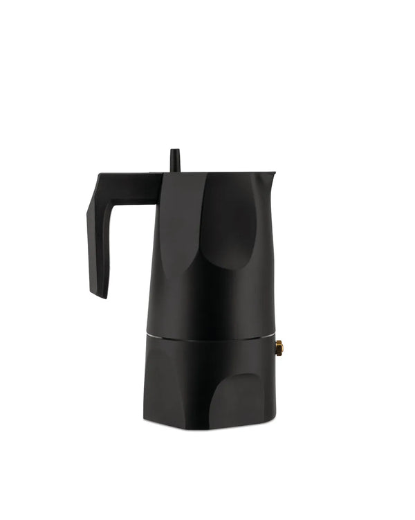 Alessi — Ossidiana MT18/3 B | Caffettiera espresso in alluminio nero — Alessi