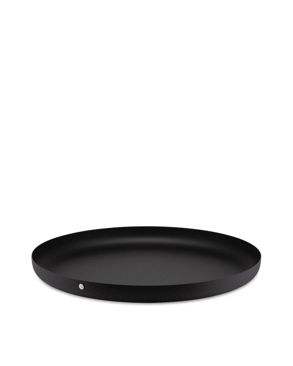 Alessi — JM14/35 JM14/35 BT | Vassoio rotondo Jasper Morrison nero — design italiano Alessi