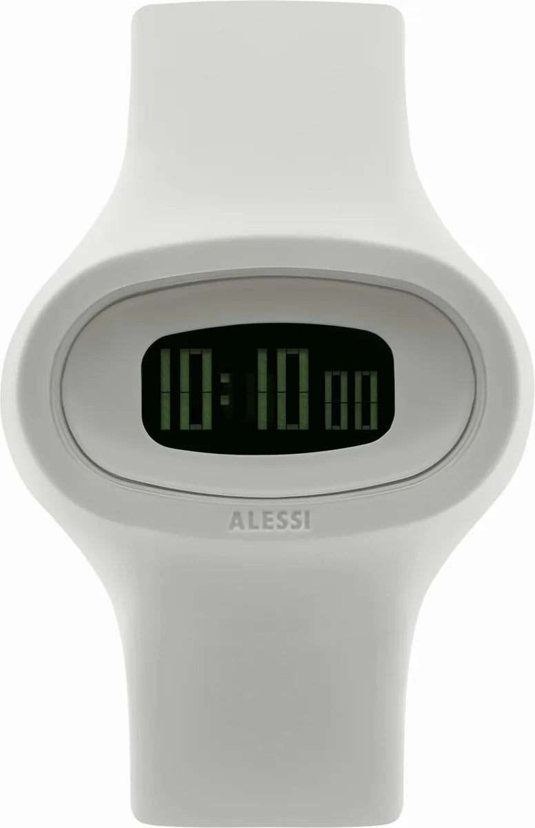 Alessi — Jak AL25003 | Orologio da polso in poliuretano bianco — design italiano Alessi