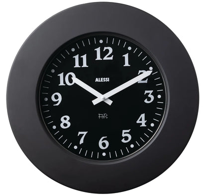 Alessi — Momento 11 BB | Orologio da parete Aldo Rossi nero — design italiano Alessi