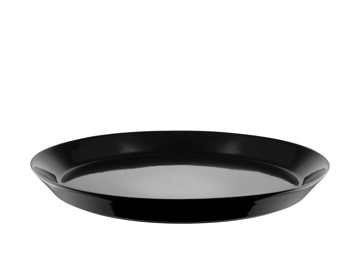 Alessi — Tonale DC03/1 B | Piatto piano in stoneware nero — design italiano Alessi