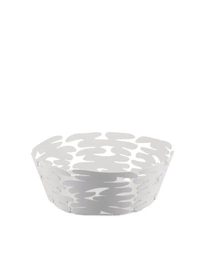 Alessi — Barket BM10/18 | Cestino rotondo in acciaio verniciato bianco — design italiano Alessi