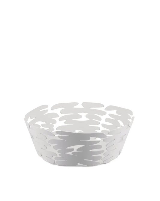 Alessi — Barket BM10/18 | Cestino rotondo in acciaio verniciato bianco — design italiano Alessi