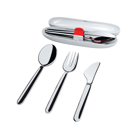 Alessi — Food à Porter SA04S3 G | Set posate da viaggio — design italiano Alessi