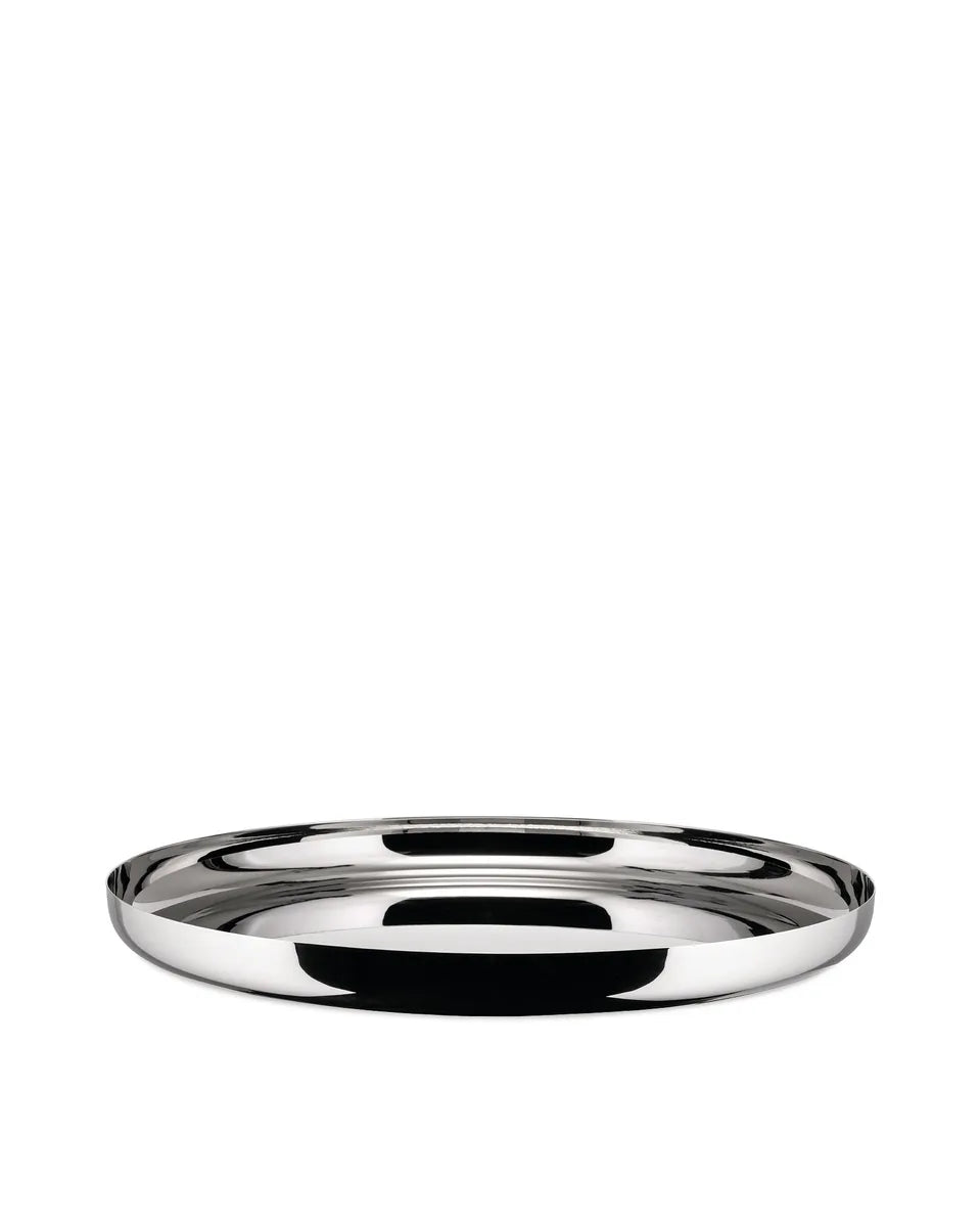 Alessi — JM14/35 L | Vassoio rotondo in acciaio inox lucido — design italiano Alessi