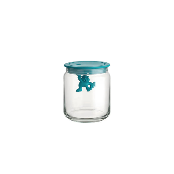 Alessi — Gianni AMDR04 AMDR04 AZ | Barattolo ermetico vetro azzurro — Alessi