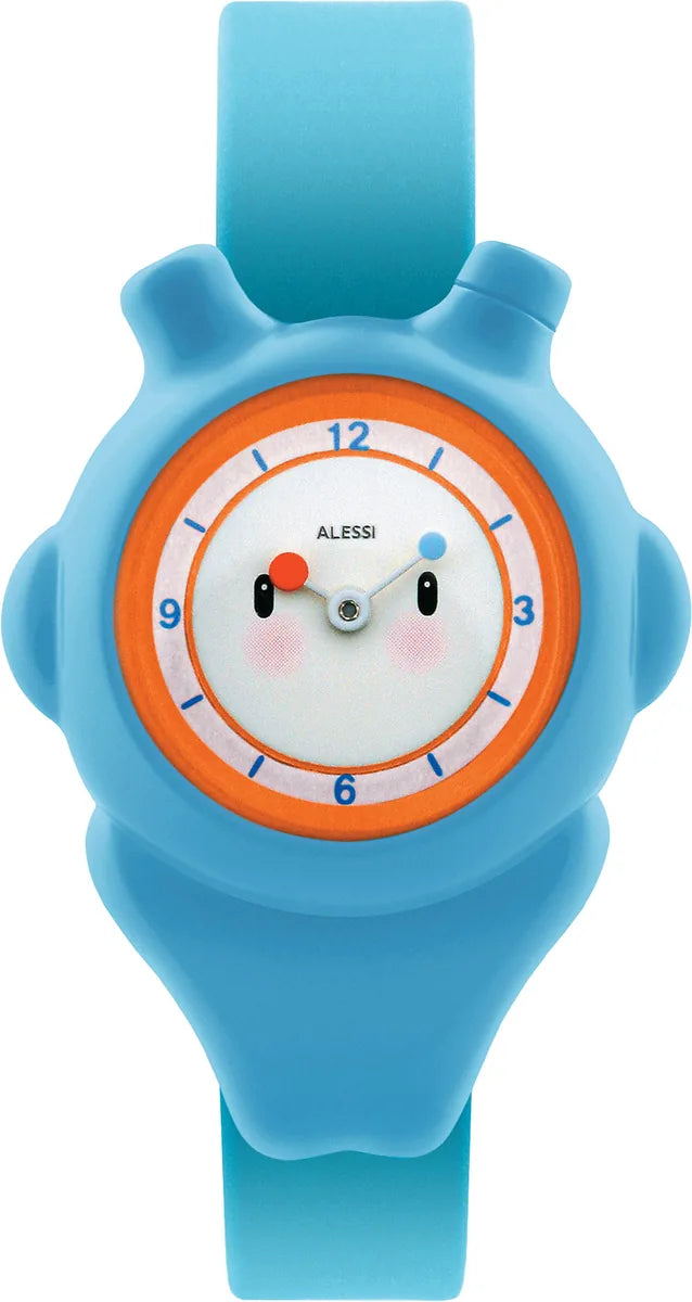 Alessi — Space-bimba AL23000 | Orologio da polso in poliuretano blu — design italiano Alessi