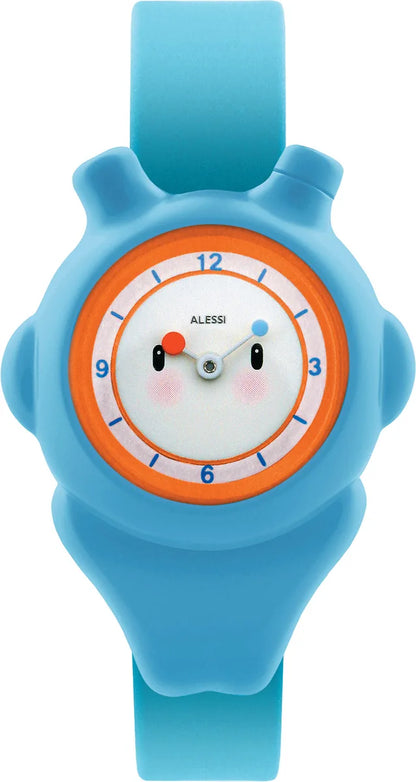 Alessi — Space-bimba AL23000 | Orologio da polso in poliuretano blu — design italiano Alessi