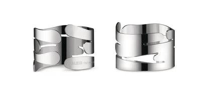 Alessi — Barkring BM17S2 | Set 2 portatovagliolo acciaio 18/10 — design italiano Alessi