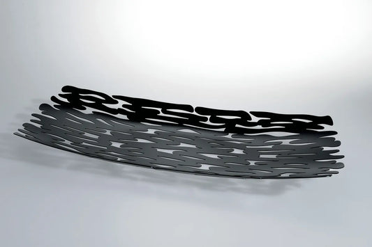 Alessi — Bark BM01 B | Centrotavola in acciaio nero laccato — design italiano Alessi