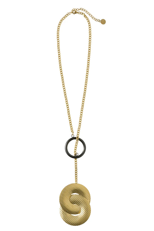 Alessi — Acta ESA01 ESA01 1 | Collana in acciaio PVD oro Salmistraro — design italiano Alessi