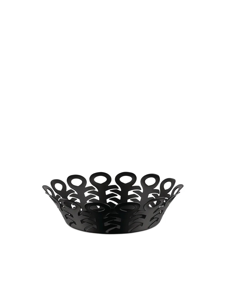 Alessi — Vimini BM21/21 B | Cestino traforato in acciaio nero — design italiano Alessi