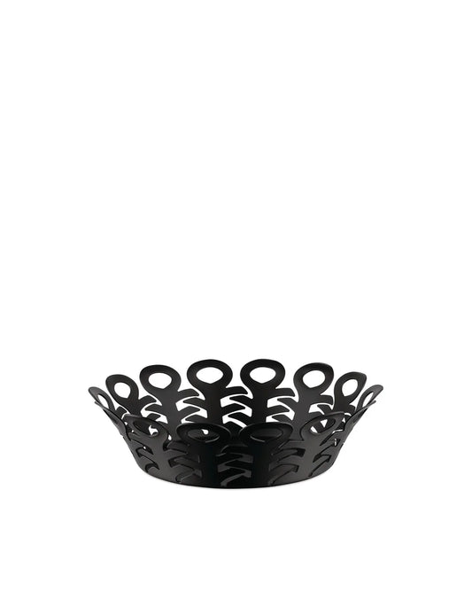 Alessi — Vimini BM21/21 B | Cestino traforato in acciaio nero — design italiano Alessi
