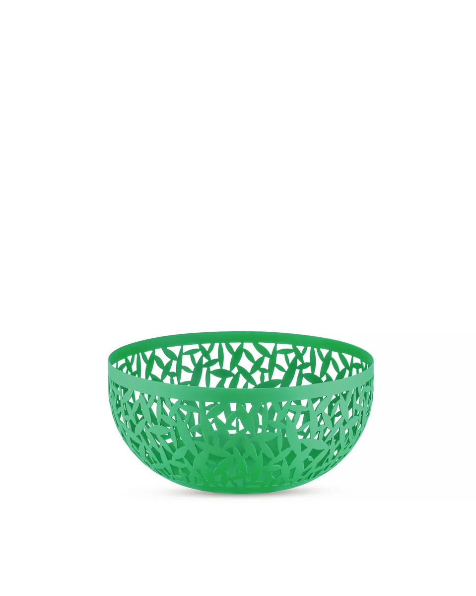 Alessi — CACTUS! MSA04/21GR | Fruttiera traforata in acciaio verde — design italiano Alessi