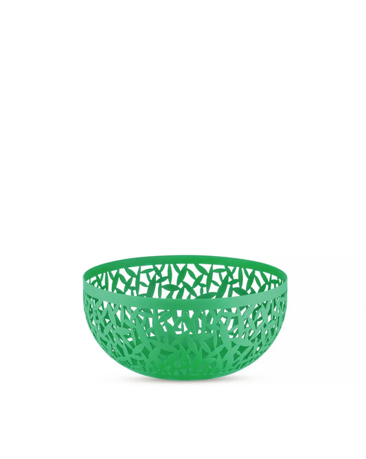 Alessi — CACTUS! MSA04/21GR | Fruttiera traforata in acciaio verde — design italiano Alessi