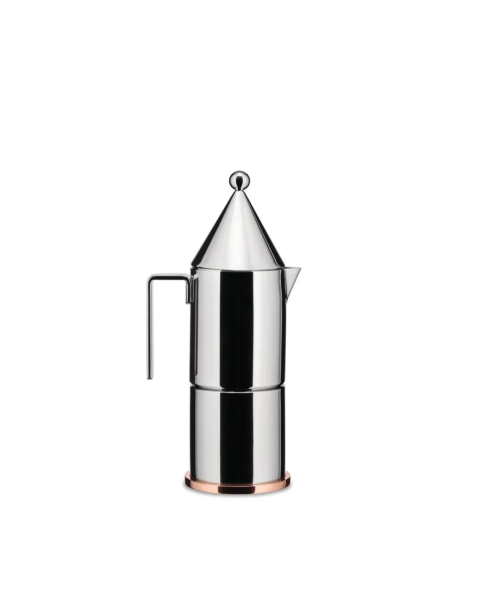 Alessi — La Conica 90002/3 | Caffettiera espresso Aldo Rossi 3 tazze — design italiano Alessi