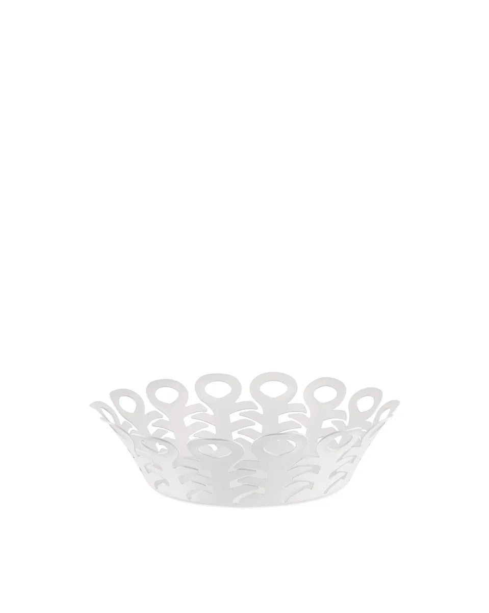 Alessi — Vimini BM21/21 W | Cestino traforato in acciaio bianco — design italiano Alessi