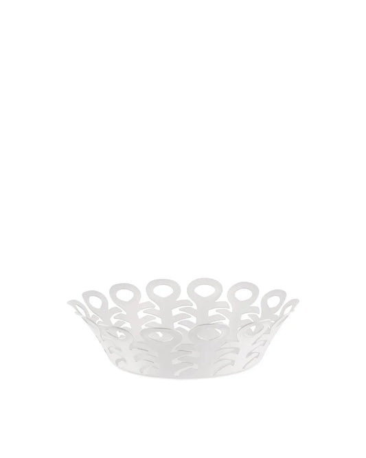 Alessi — Vimini BM21/21 W | Cestino traforato in acciaio bianco — design italiano Alessi