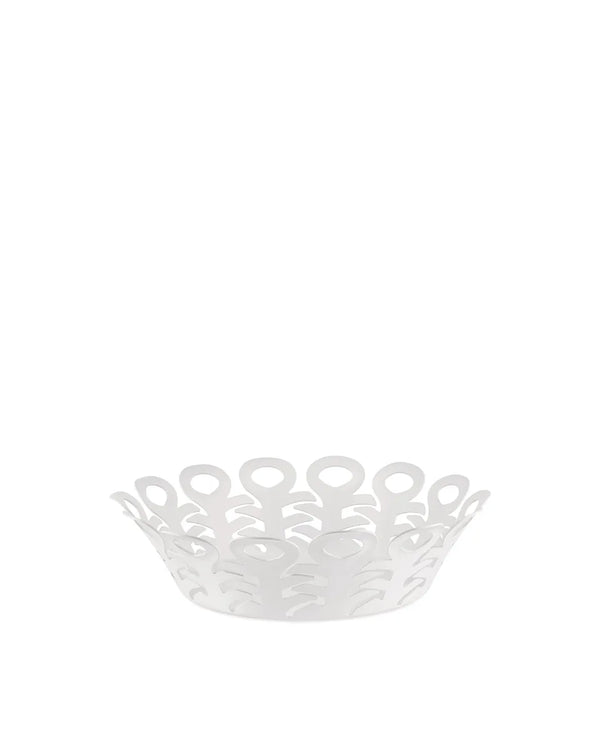 Alessi — Vimini BM21/21 W | Cestino traforato in acciaio bianco — Alessi