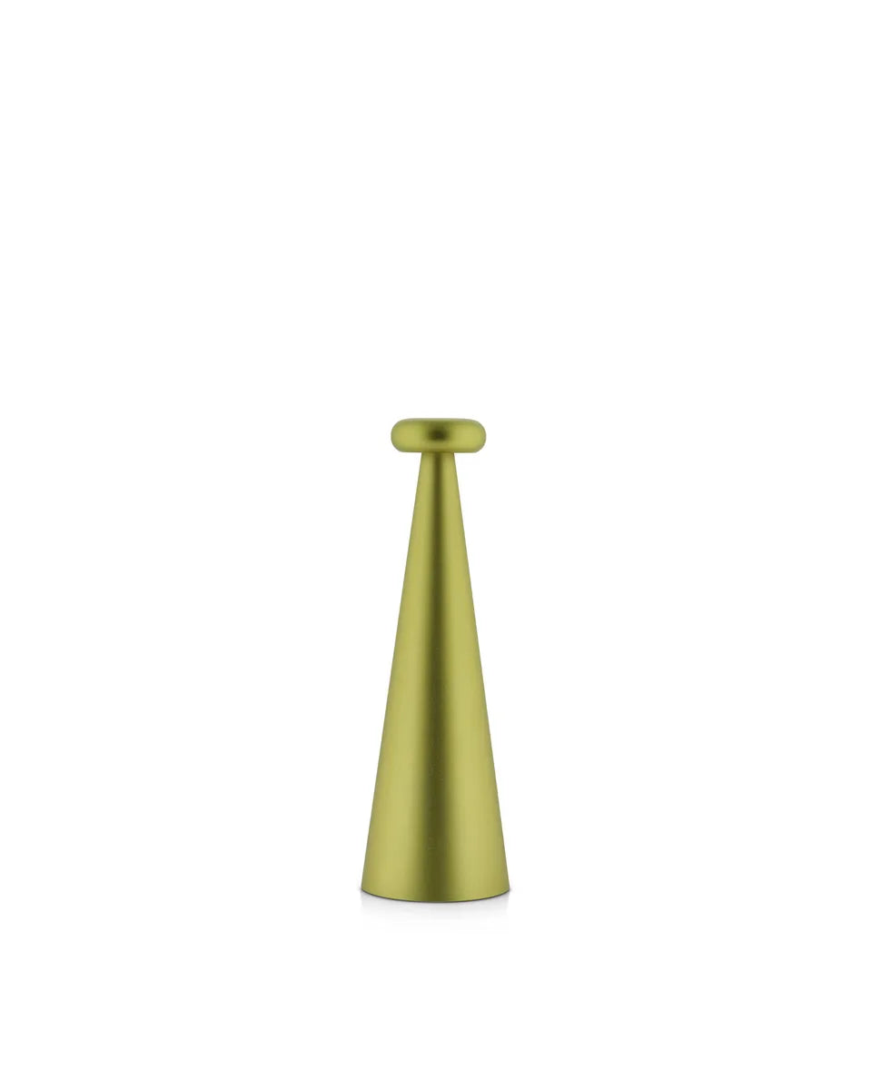 Alessi — Bedin AST02 Y | Lampada da tavolo in alluminio giallo fluo — design italiano Alessi