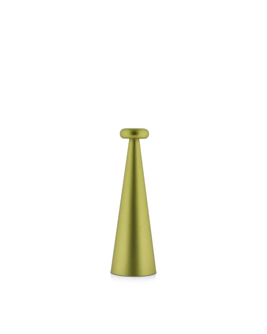 Alessi — Bedin AST02 Y | Lampada da tavolo in alluminio giallo fluo — design italiano Alessi