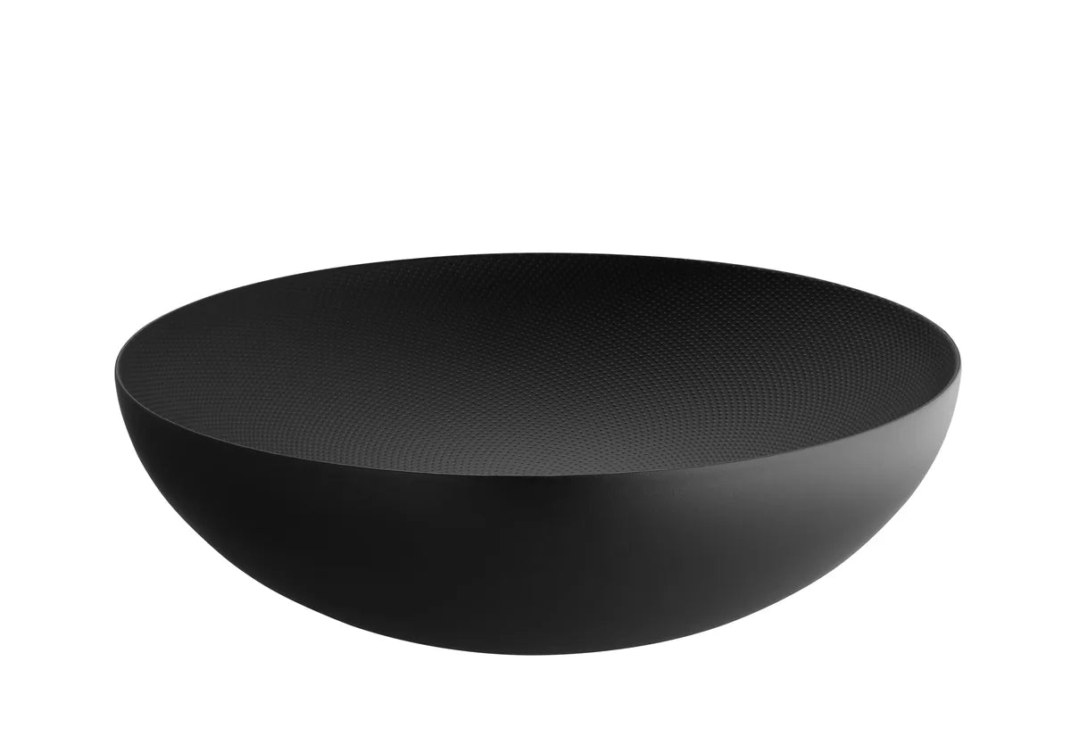 Alessi — Double DUL02/32 | Ciotola a doppia parete nera con decoro — design italiano Alessi