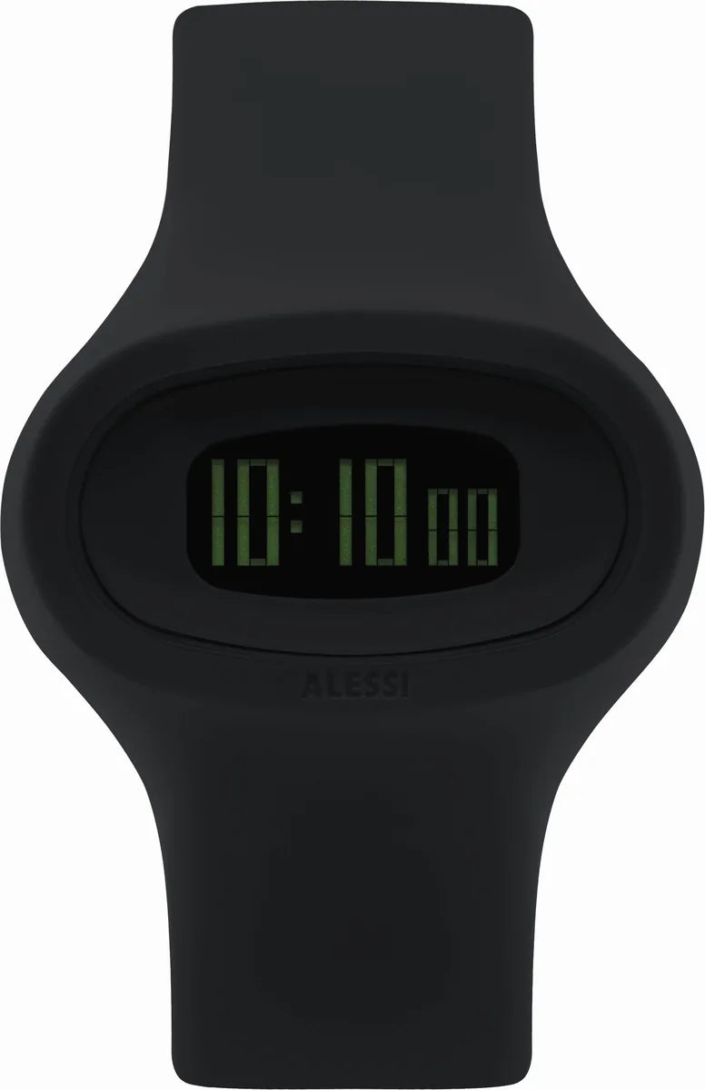 Alessi — Jak AL25000 | Orologio da polso in poliuretano nero — design italiano Alessi