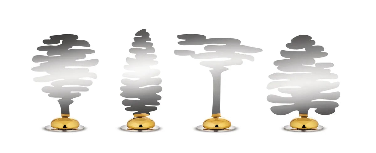 Alessi — Barkplace Tree BM18S4 | Set 4 segnaposto acciaio e porcellana — design italiano Alessi