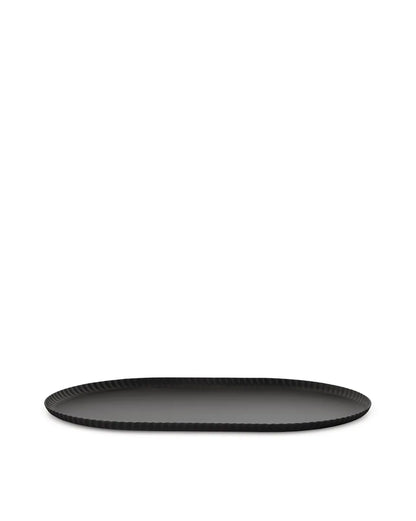 Alessi — Pleats JK01/46 JK01/46 B | Vassoio in acciaio colorato nero — design italiano Alessi