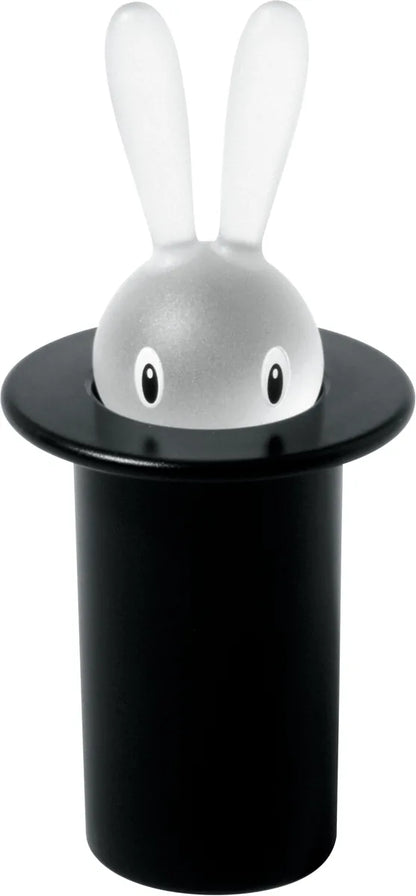 Alessi — Magic Bunny ASG16 B | Portastuzzicadenti in resina nero — design italiano Alessi