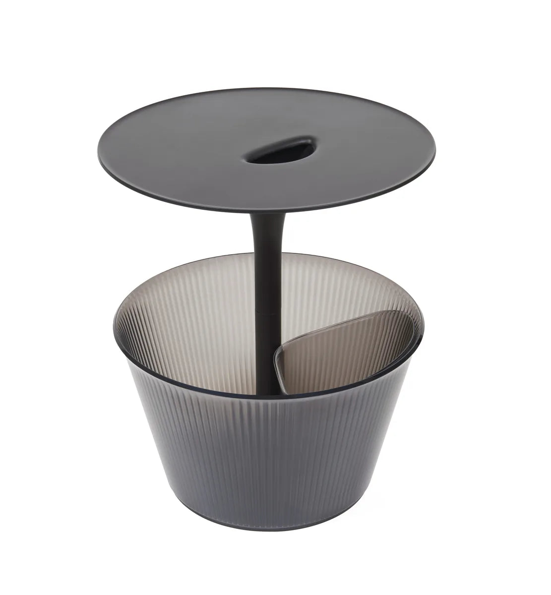 Alessi — Pick-Up JW02 B | Tavolino multiuso in zama cromata nero — design italiano Alessi