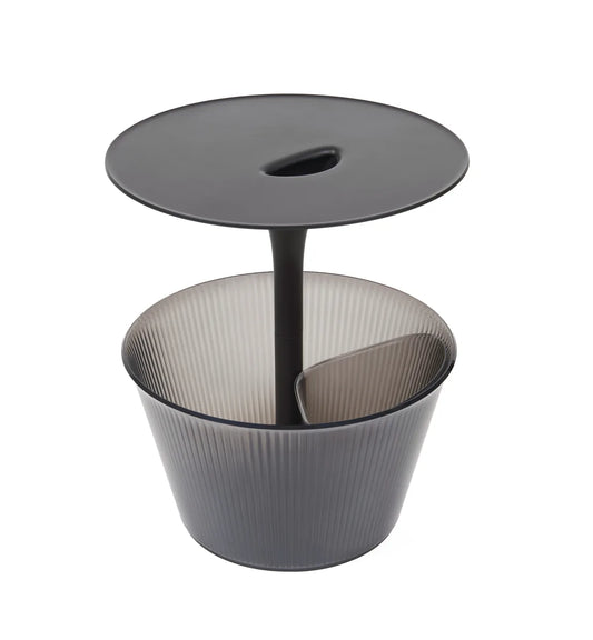 Alessi — Pick-Up JW02 B | Tavolino multiuso in zama cromata nero — design italiano Alessi