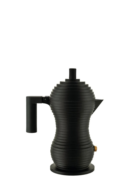 Alessi — Pulcina MDL02/1 BB | Caffettiera espresso in alluminio nero — design italiano Alessi