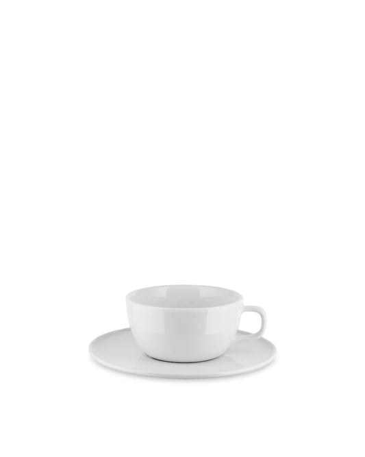 Alessi — Itsumo NF07/78S | Tazza da tè con sottotazza in porcellana — design italiano Alessi