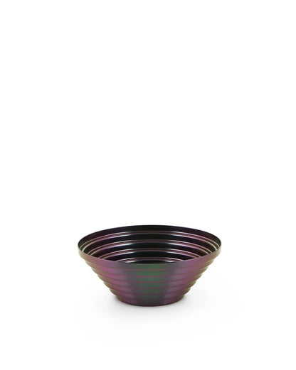 Alessi — Maya 7320/20PGR | Cestino rotondo acciaio cangiante Purplegre — design italiano Alessi