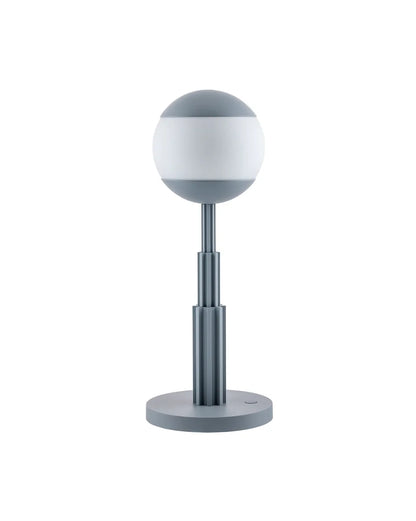 Alessi — AR04 G | Lampada da tavolo Aldo Rossi in alluminio grigio — design italiano Alessi